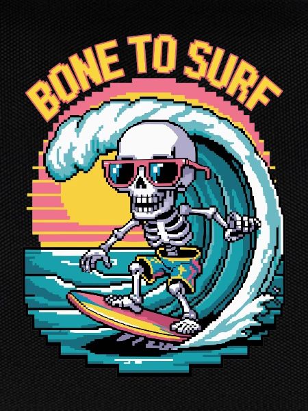 Bit Surfer Skull
