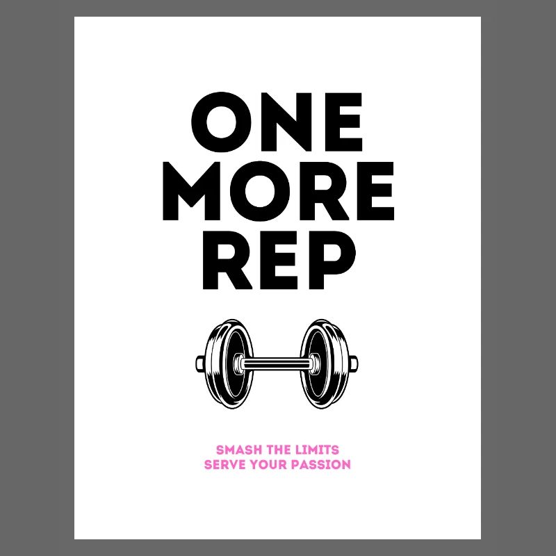 Gym Motivation One More Rep Design