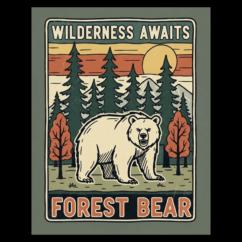 Wildernis Jäger Bär Motiv