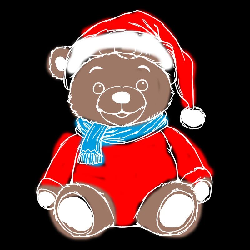 Weihnachts Teddybär mit Schal Weihnachten
