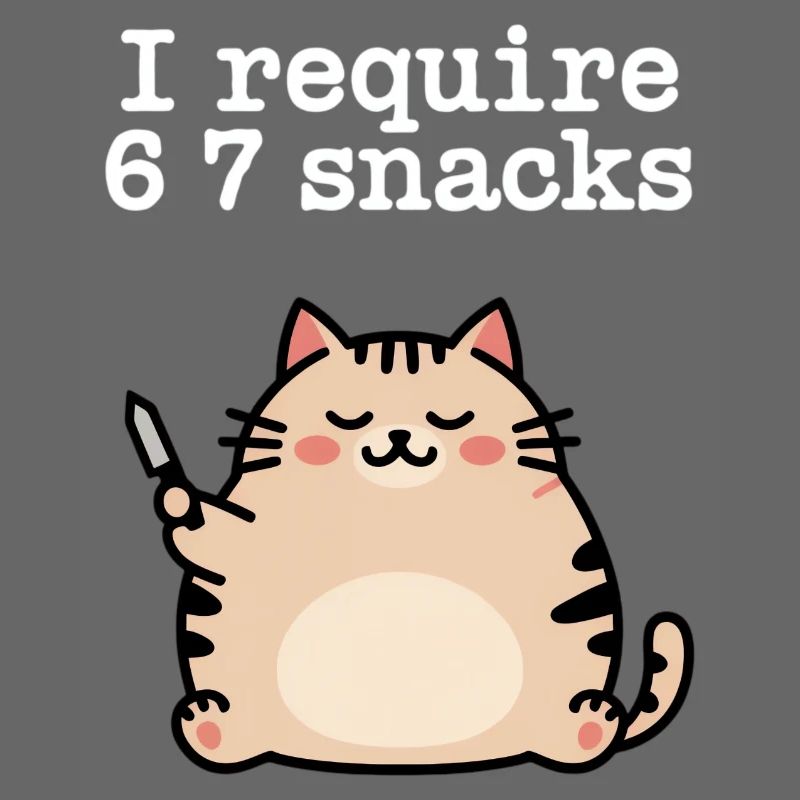 6-7 Internet Meme 6 7 Snack Katze