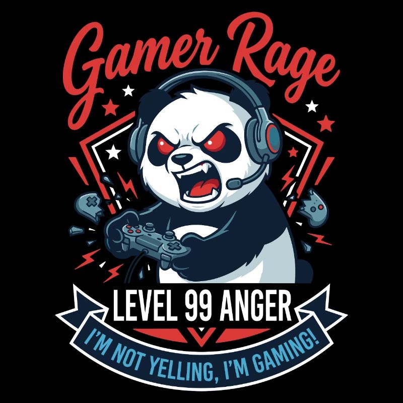 Gamer Panda Niveau 99 Rage