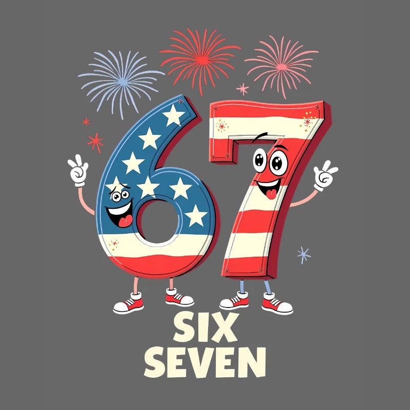 US Flag 67 Memes Six Seven