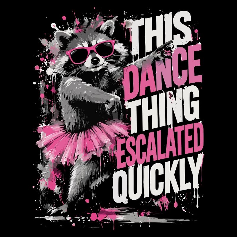 Raton Laveur Danseur Tutu Rose Humour Fun