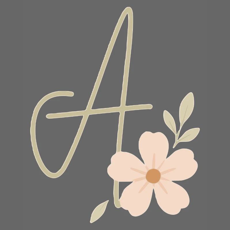 Monogram A Floral