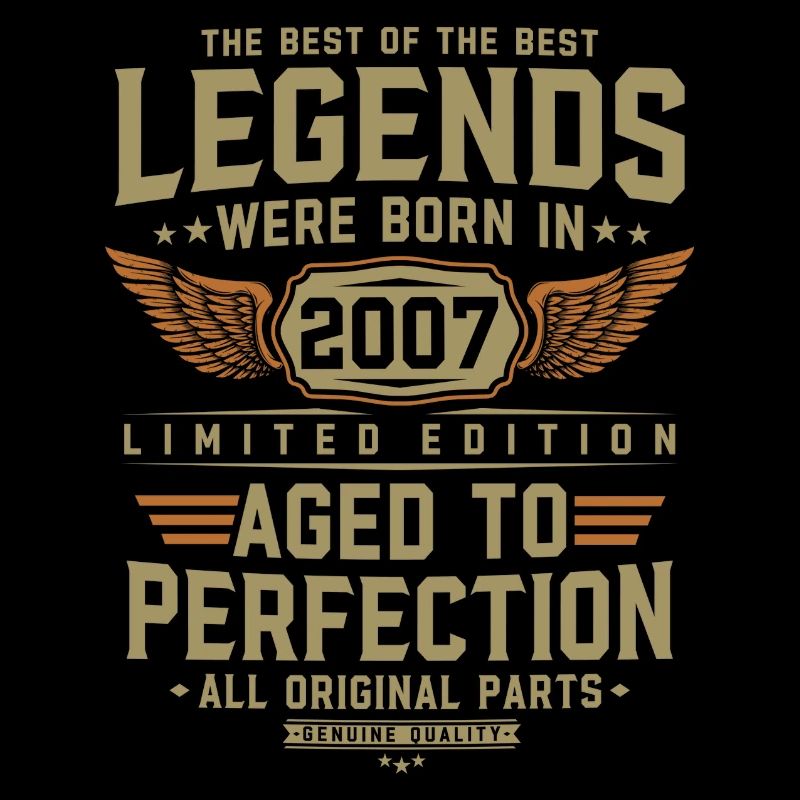 Vintage 2007 Born Legends Birthday Gift