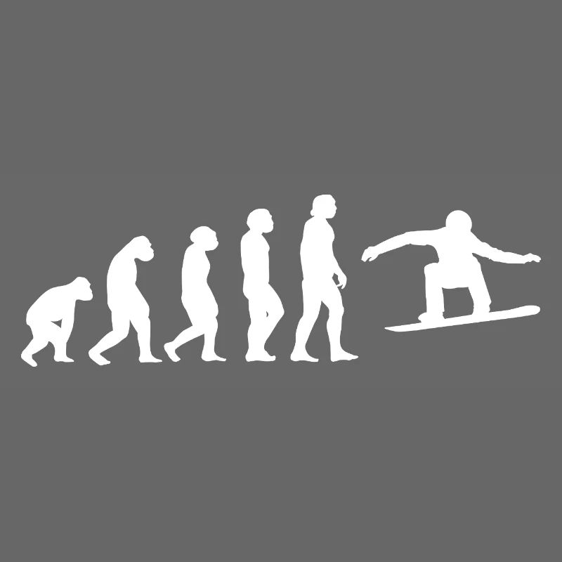 Snowboarder Evolution Silhouette Minimaliste