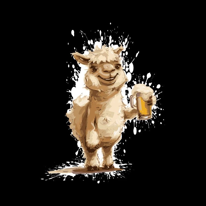 Alpaka Llama Bier Lustig