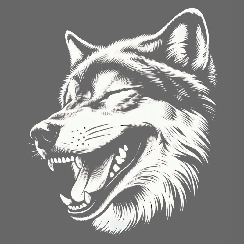 Lachender 🐺 Wolf