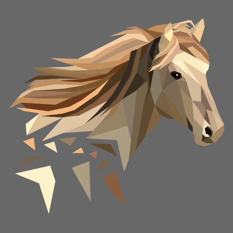 Horse geometrically low poly