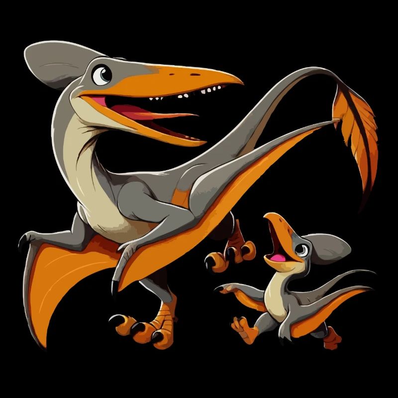 Ptéranodon mère et enfant