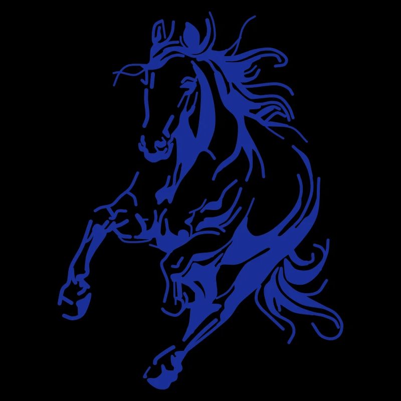 Dynamisches Blaues Linienpferd