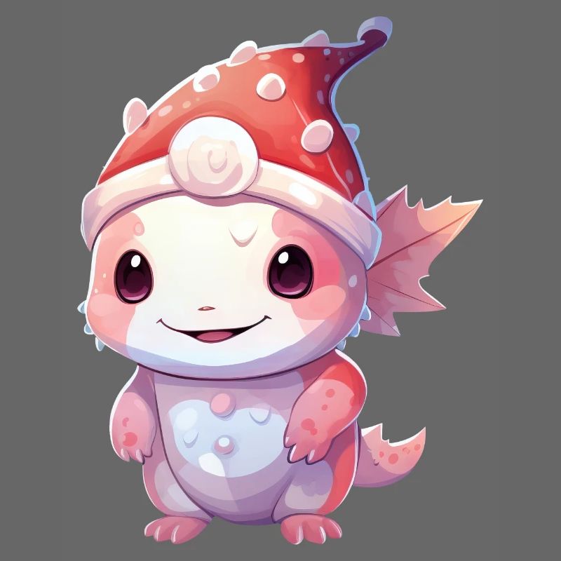 Christmas Miracle Axolotl: Laughter Under the Cap
