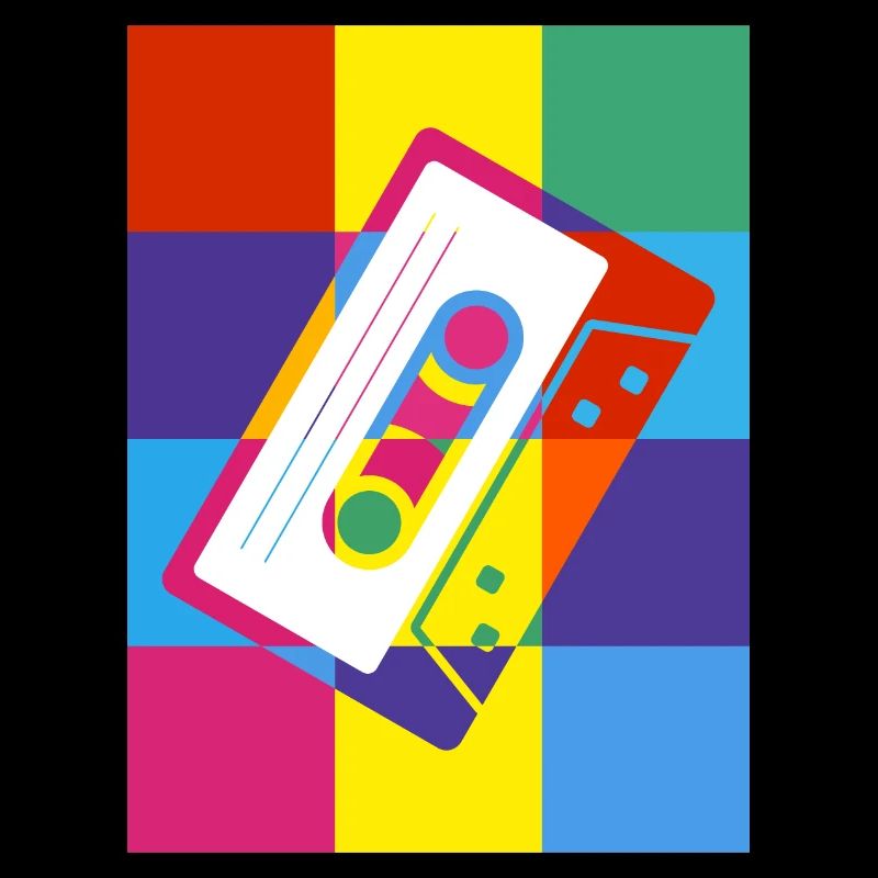 Retro Kassette Tape Pop Art Illustration
