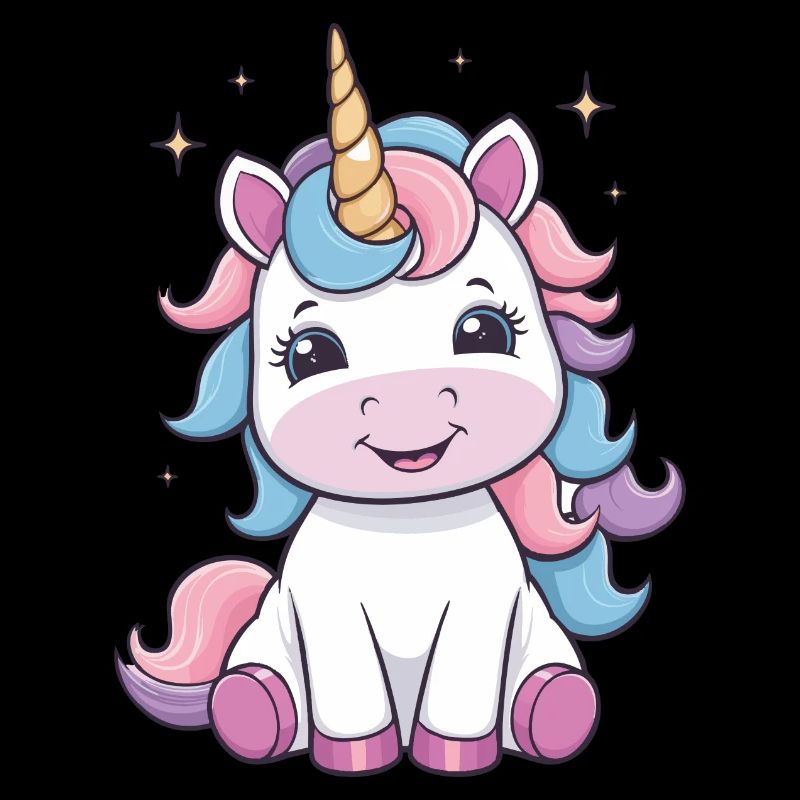 Mignon bébé licorne - Design magique