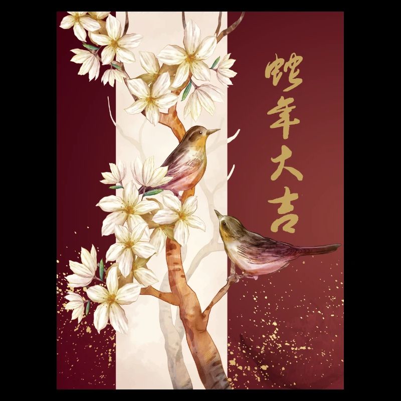 Année du Serpent 2025 Art chinois Année de