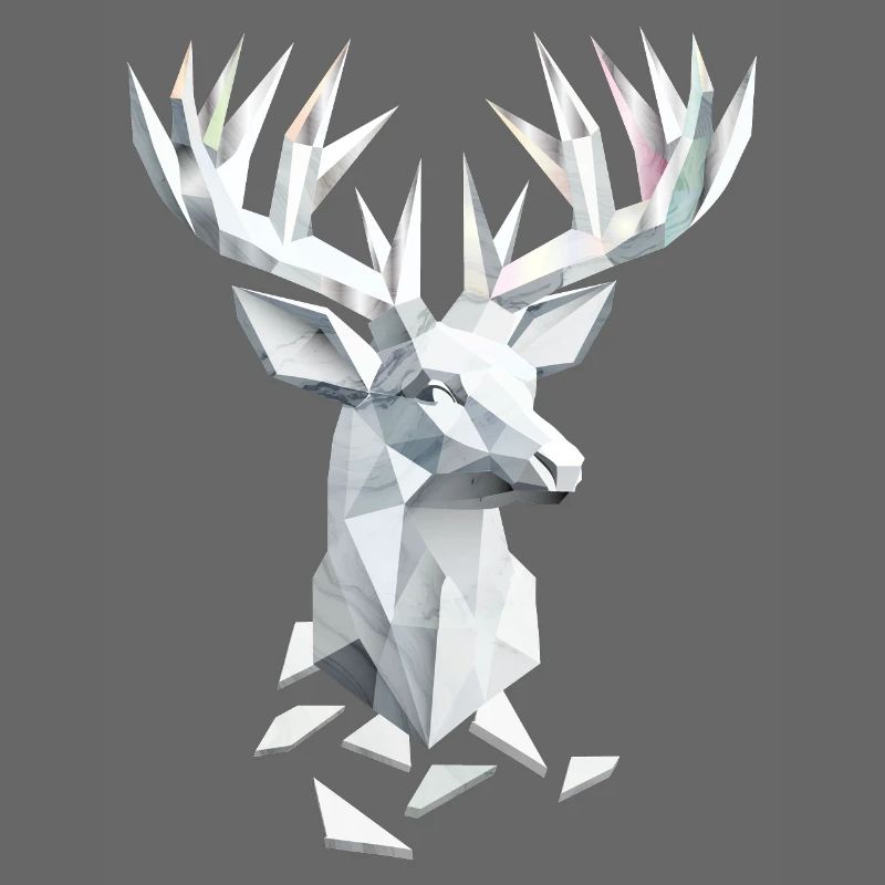 Geometric deer head – nature and elegance