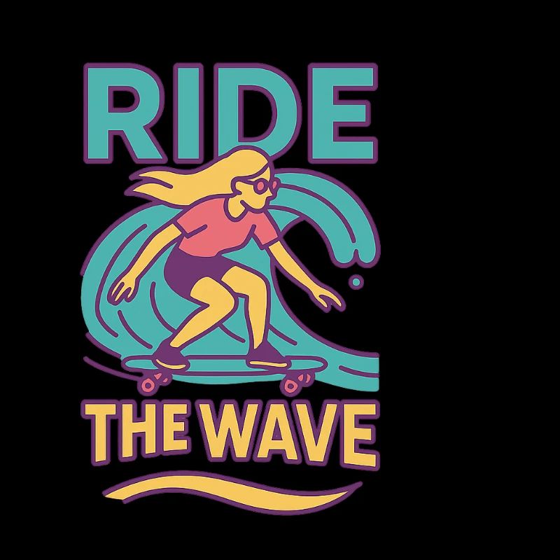 T-shirt thème surf et défilement
