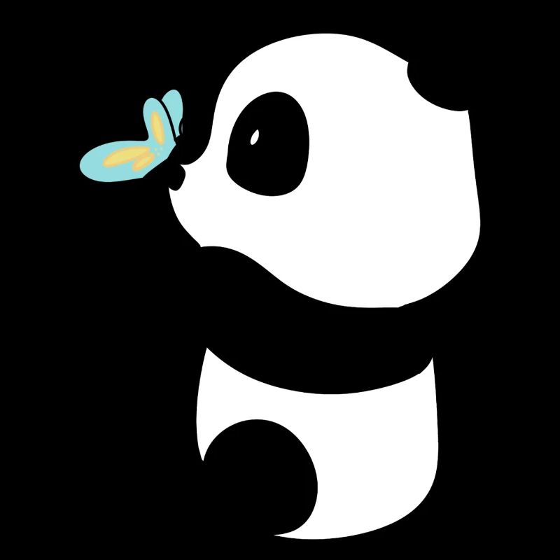 Panda & Butterfly – Gentle Encounter