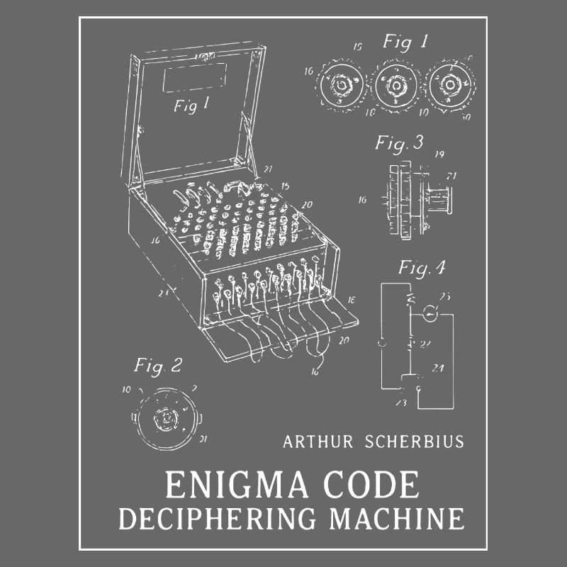 Enigma-Code-Entschlüsselungsmaschine, Illustration