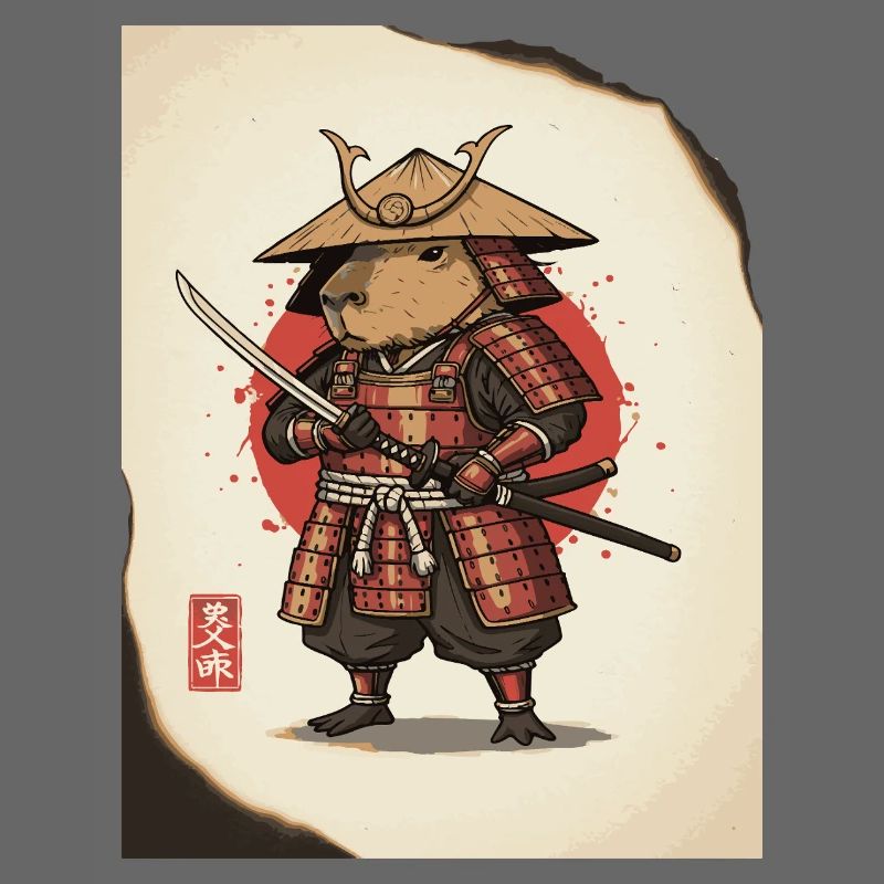 Anthropomorphic Rat Samurai in Armor