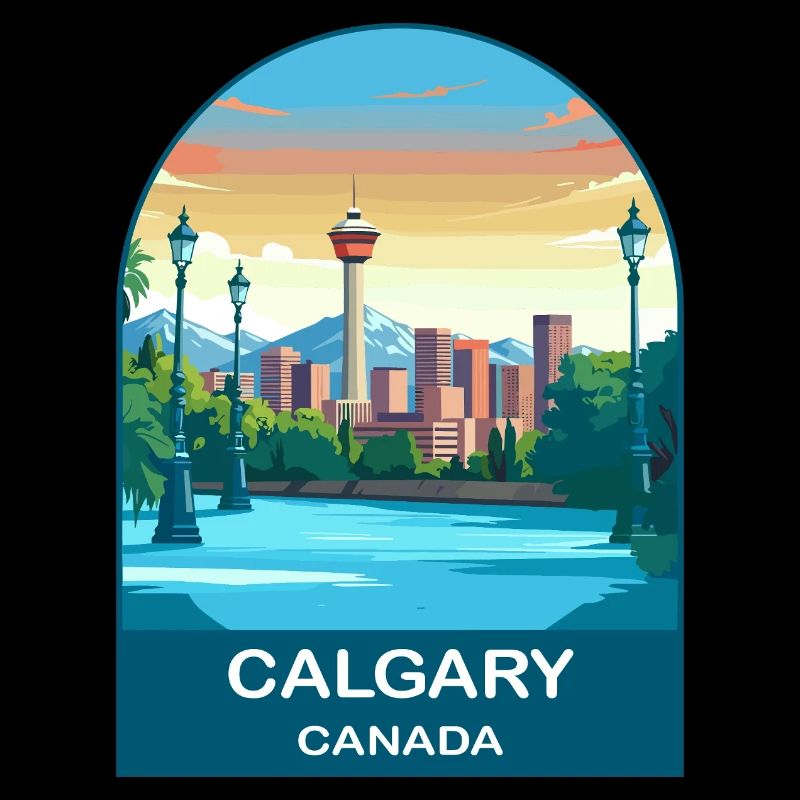 Calgary Canada Tower & Berge Reisekunst