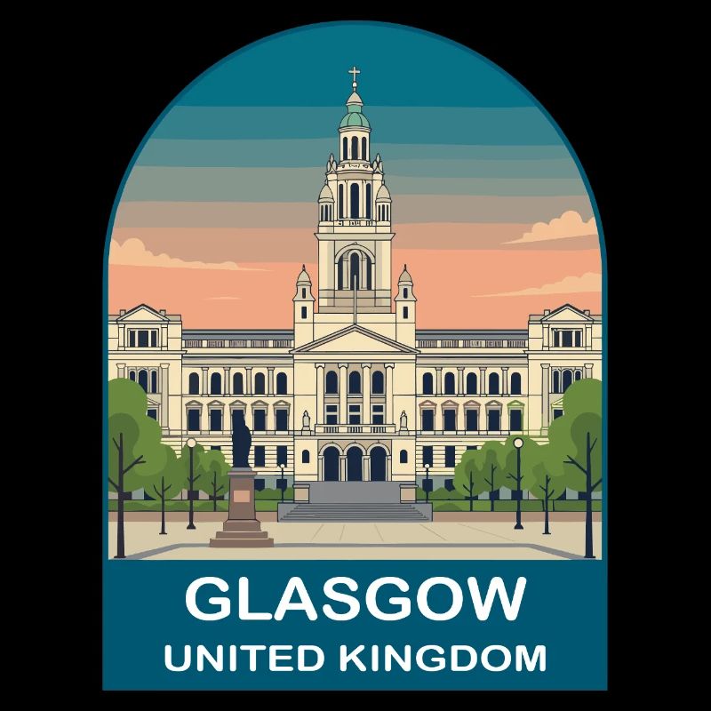 Glasgow UK Vintage-Reiseplakat-Kunst