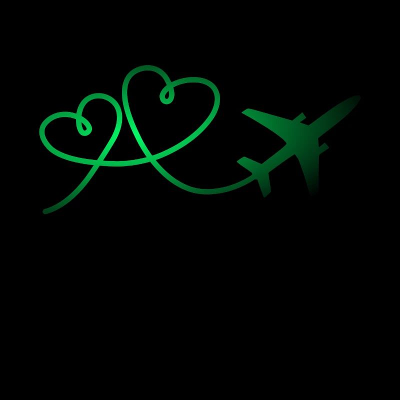 Flugzeug Flieger mit Herz