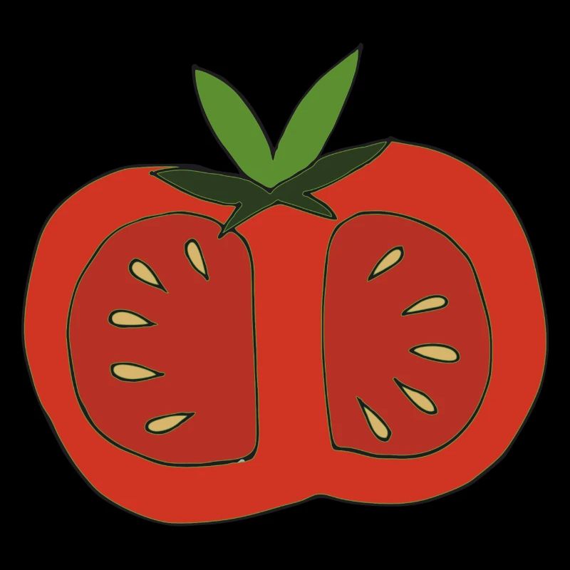 Tomate coupée en deux