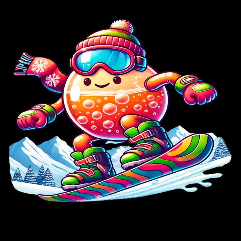"Bubbly Snowboarder"