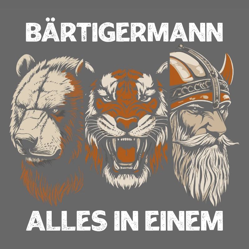 Bärtigermann Bär Tiger Wikinger Starker Mann Bart