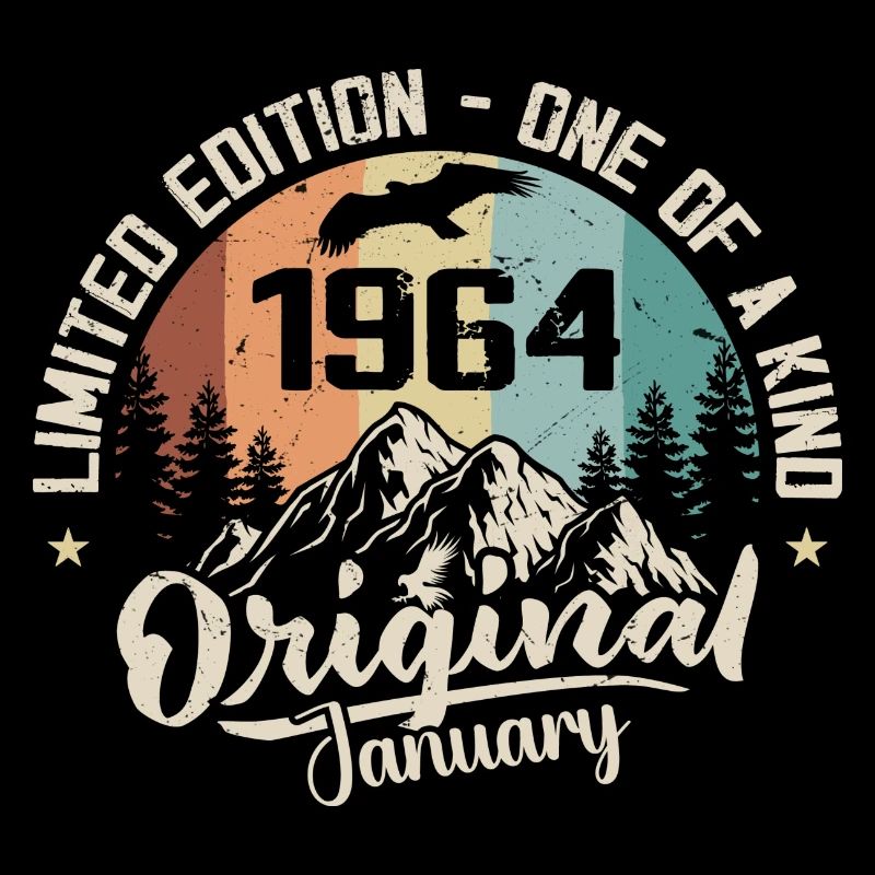 Januar 1964 Originales Geburtstagsgeschenk zum 61. Geburtstag