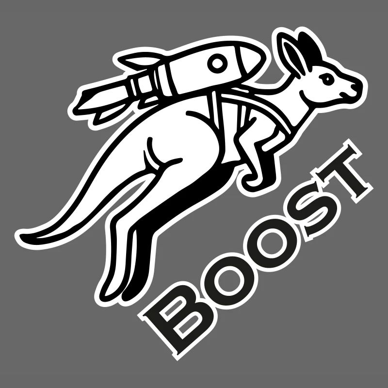 Kangourou avec jetpack - Boost Design