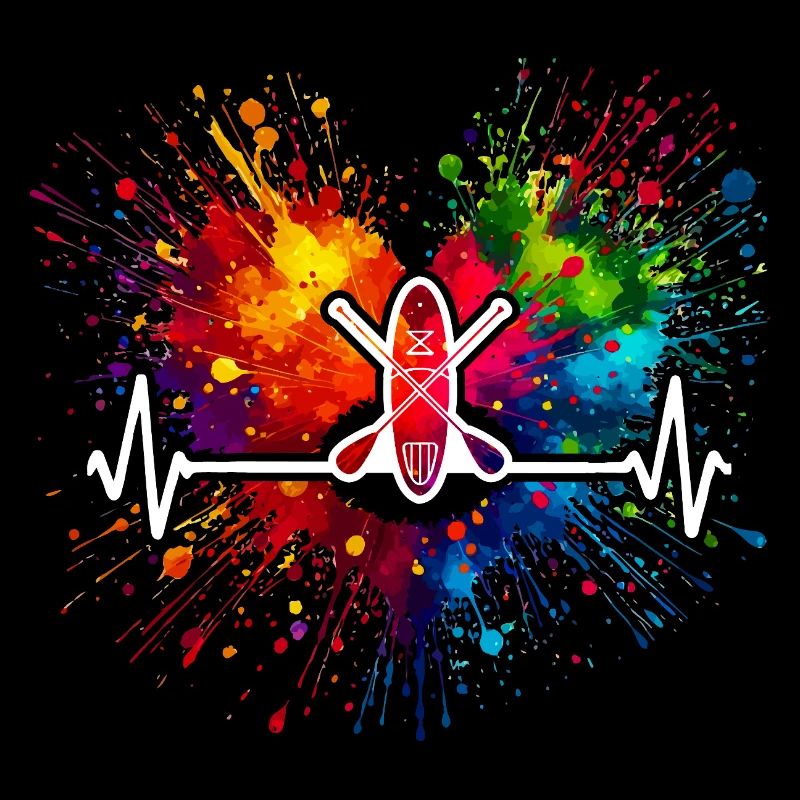 SUP Herzschlag Farbspritzer