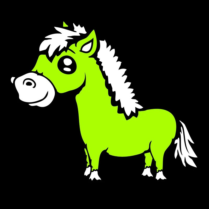 Pferd steht Reiter Cartoon reiten süß Comic Cool