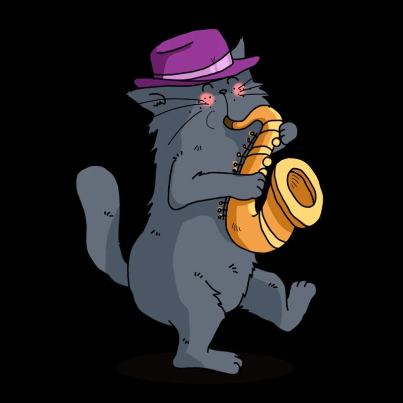 Mrou le chat saxophoniste