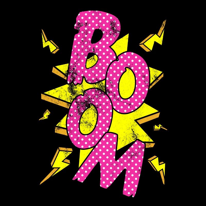 Pop Art / Comic: BOOM - Speech bubble, lightnings
