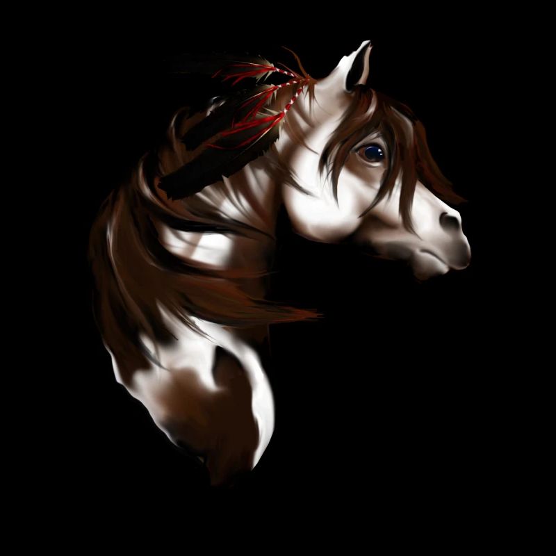 Feathered Paint Horse