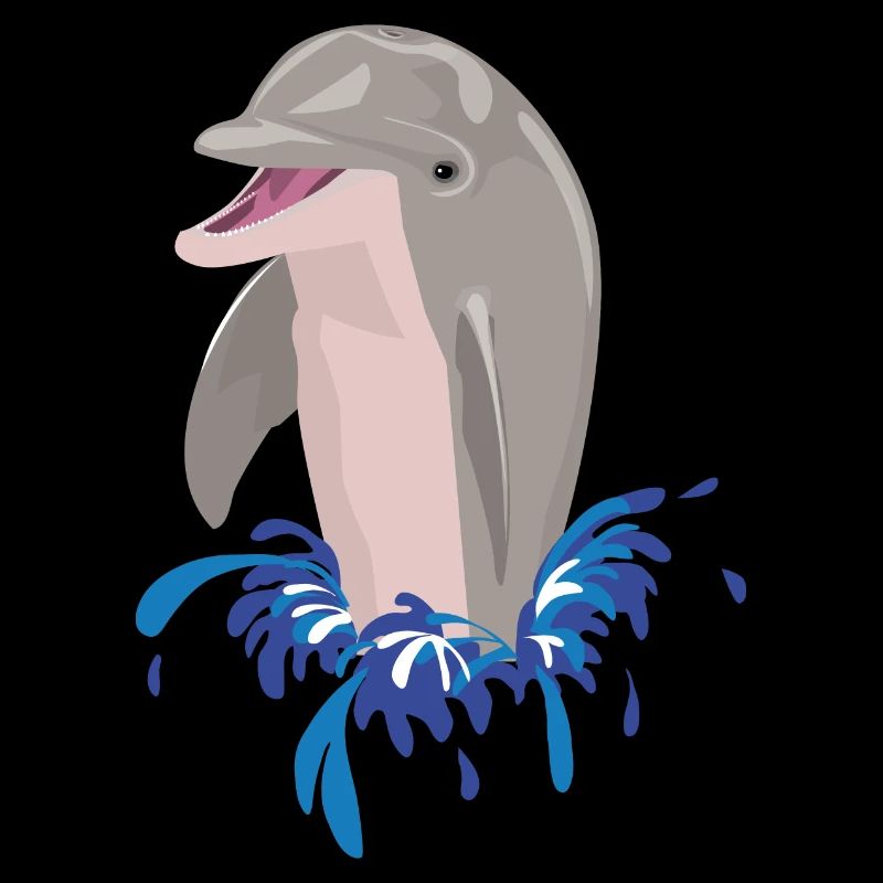 Delphin Meer Strand Spritzer