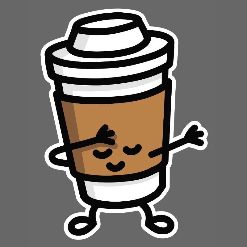 Dab / dabbing cardboard coffee cup