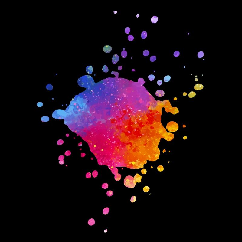 Bunte Farbspritzer - Farbverlauf Aquarell