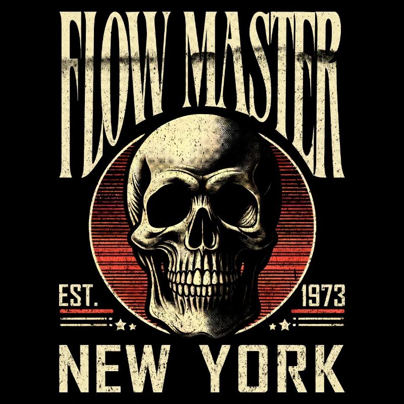 Flow Master Totenkopf 1973 New York Retro Vintage