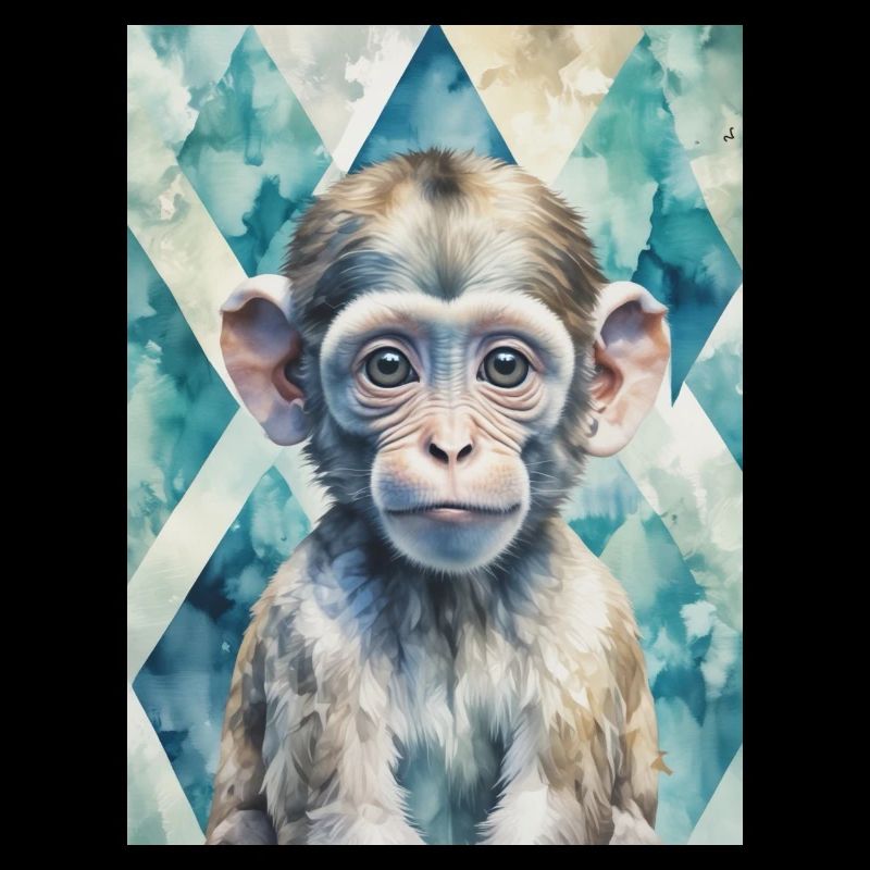 Bébé singe curieux