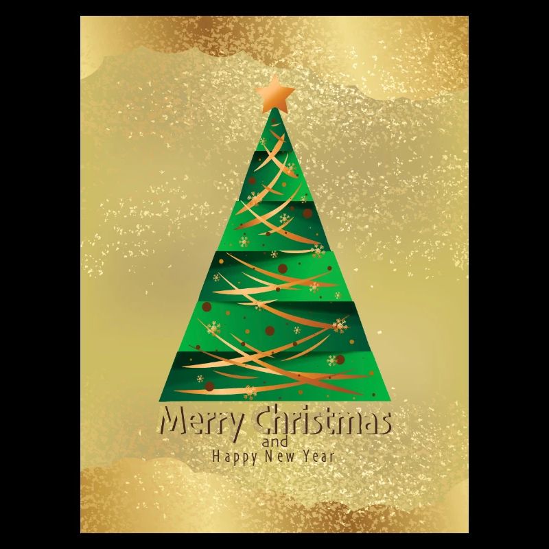 Festive Christmas Tree Greeting Festive Christmas