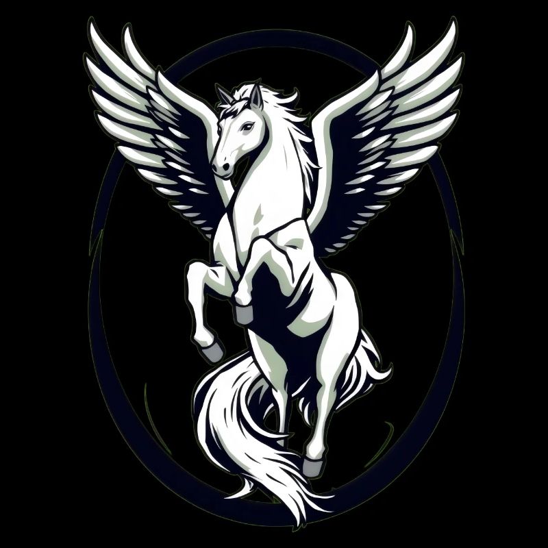Cooles weißes Pegasus