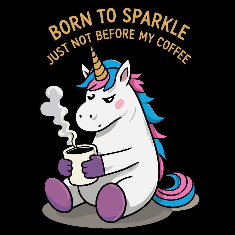 Einhorn liebt Kaffee