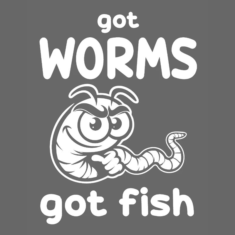 Got Worms Got Fish - Conception amusante de ver de pêcheur