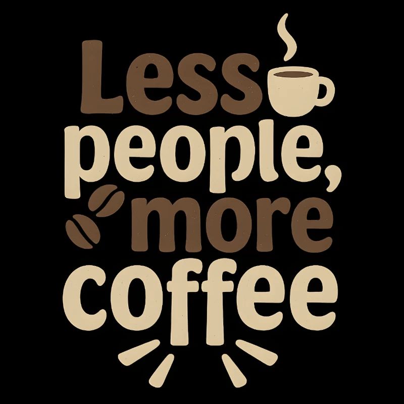 Minimalist Coffee Saying Illustration