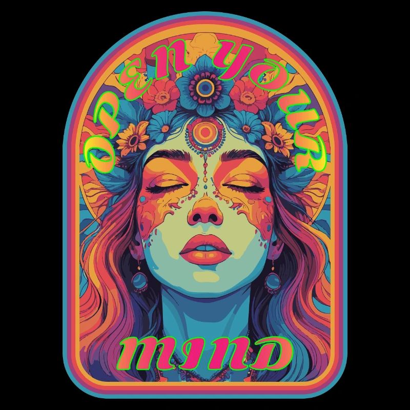 Kandi EDM Open Your Mind Psychedelische Blüte