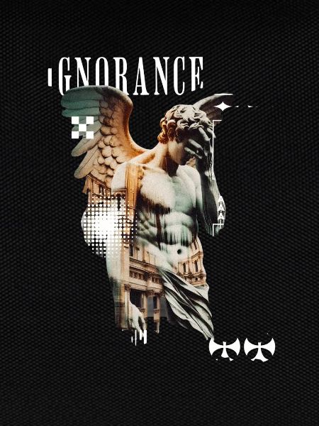 Ignoranz Statuen Collage
